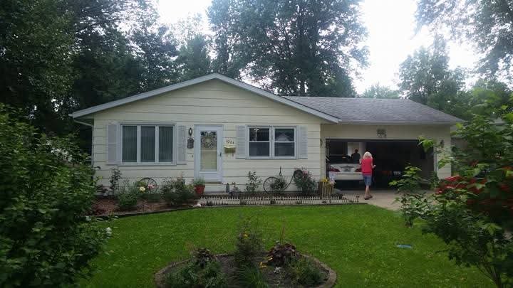 Before: exterior siding and deck
